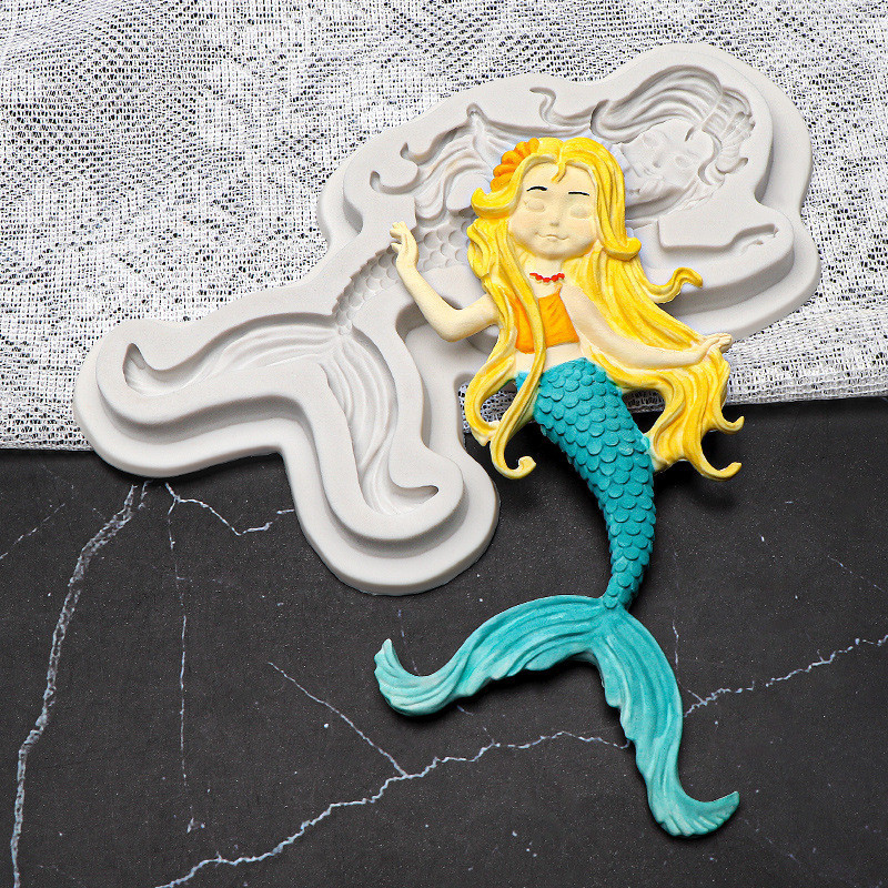Молд силіконовий Русалка 152 на 85 мм сірий Київ - фото 4