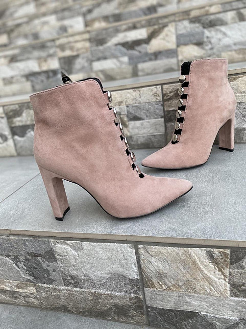 LIRIO Черевики жіночі LIRIO пудра натуральна замша 38р. каблук 9см ( /95-9551) Коломыя - изображение 7