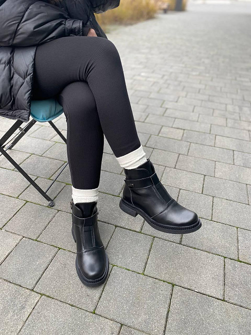 Черевики жіночі Соната Саша чорні (зима, шкіра натуральна) (6135) Коломия - фото 4