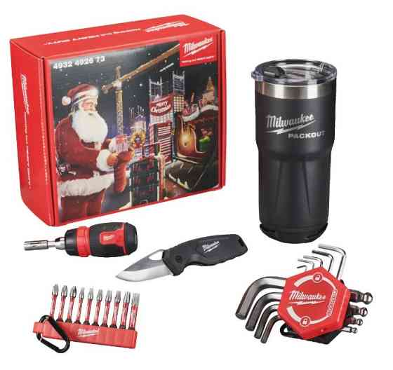 Подарунковий набір інструментів CHRISTMAS PROMO 2023 MILWAUKEE (викрутка, набір біті тримачів з карабіном, Одеса