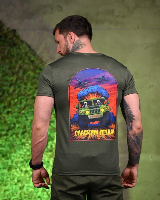 Тактическая потоотводящая футболка Не для слабких oliva ПП7711 Одесса - изображение 6