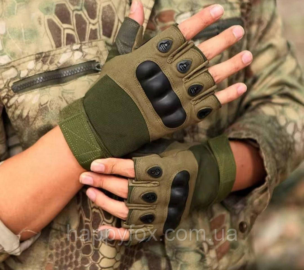 Тактичні рукавички без пальців (Half Finger Tactical Gloves) Львів - фото 1