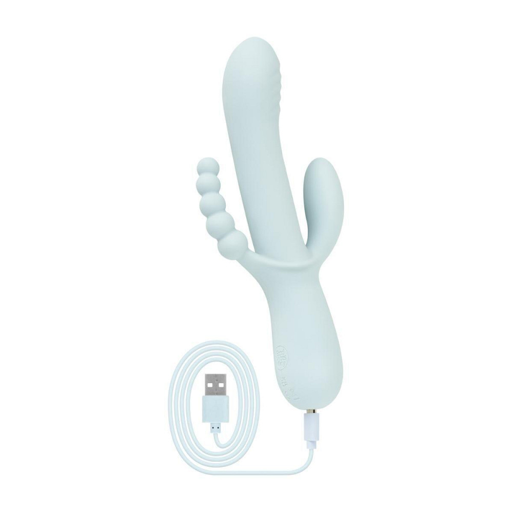 Вибратор-кролик Good Vibes Only - SAGE Triple Stimulation Vibe Soft Silicone - Blue Sex Aura Киев - изображение 4
