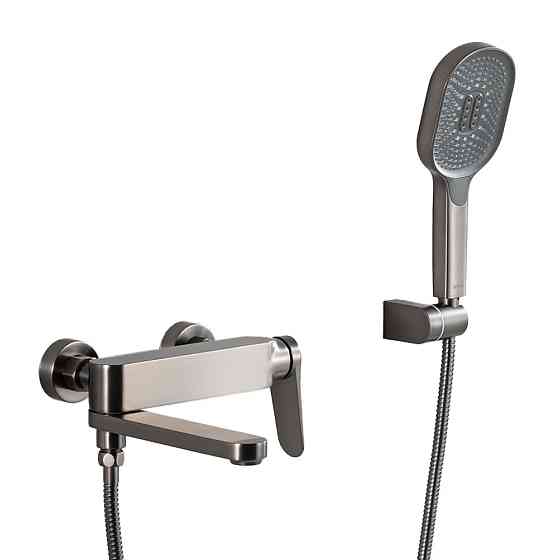 Смеситель для ванны GAPPO G3210-9 с душевым гарнитуром, графит Киев