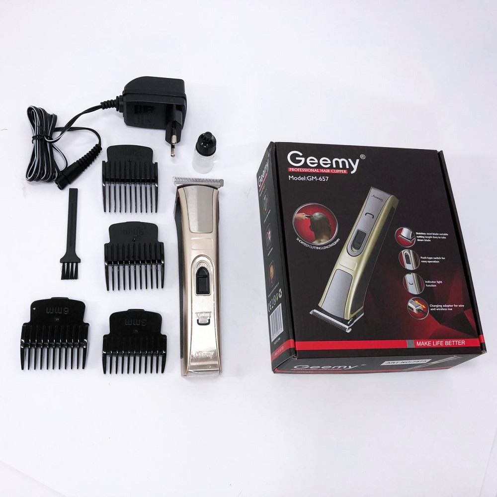 Машинка для стрижки волос для профессионалов Gemei GM-657 Бездротовая машинка стрижки волос AQ-85 Львов - изображение 7