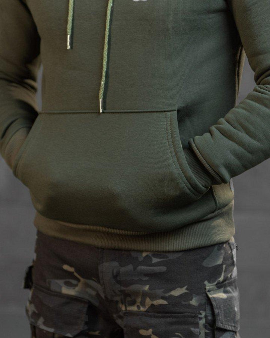 Худи CELEO на флисе  Вірний завжди олива ВТ7991 Одеса - фото 6