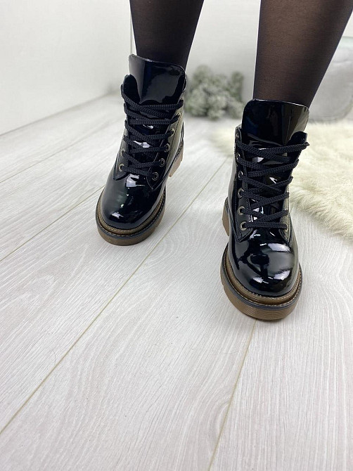 Черевики жіночі ARLEN чорні шкіра лакована зима 36-40 (БК-16/76 2850) Коломия - фото 5