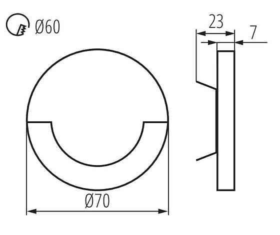 Світильник сходоийв 12V 4000к Чорний SOLA LED B-NW Kanlux Одеса