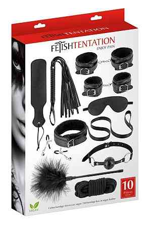 Набір для BDSM Fetish Tentation SM Bondage Box in vegan leather 10 pcs Sex Aura Київ