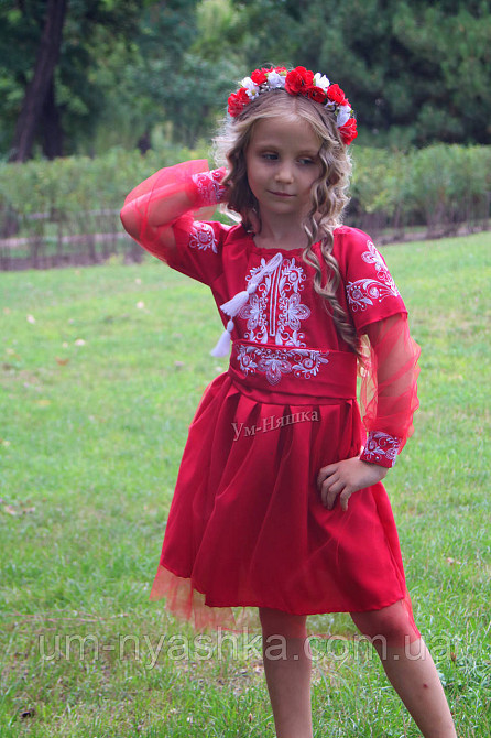 Дитяча вишита сукня вишиванка "Червона казка" Кривий Ріг - фото 1