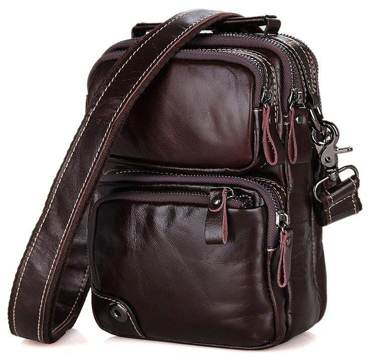 Сумка чоловіча Vintage 14435 Коричнева Київ - фото 1