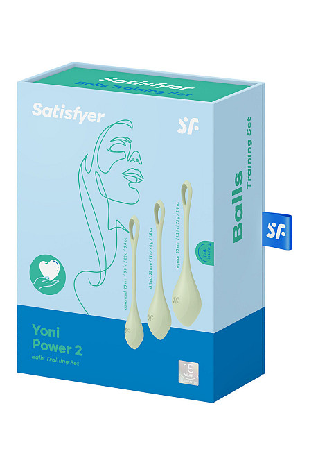 Набір вагінальних кульок Satisfyer Yoni Power 2 light, зелений Sex Aura Київ - фото 4