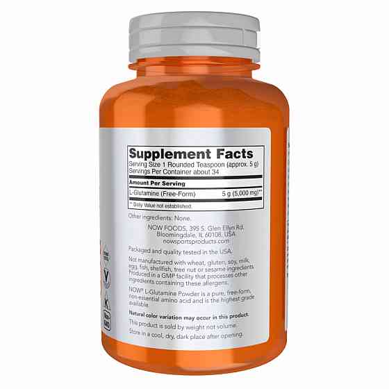 Глютамин Now Foods L-Glutamine Powder 1000g Київ