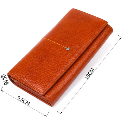 Кошелек Baliya Со стразом женский кожаный Оранжевый (18976) Винница - изображение 4