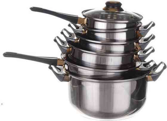 Набір каструль з кришками A-plus 9036, 12 предметів Винница