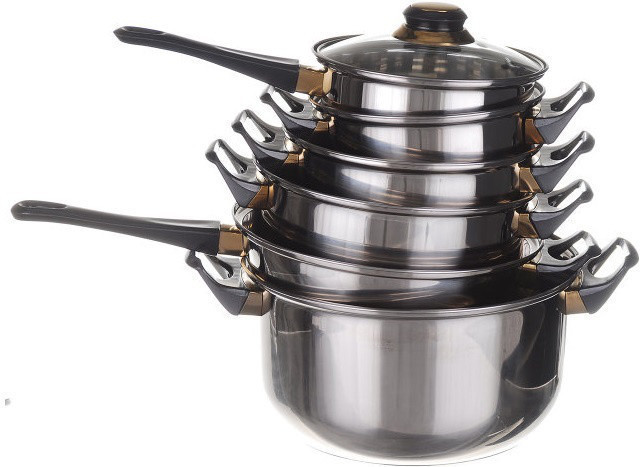 Набір каструль з кришками A-plus 9036, 12 предметів Винница - изображение 1