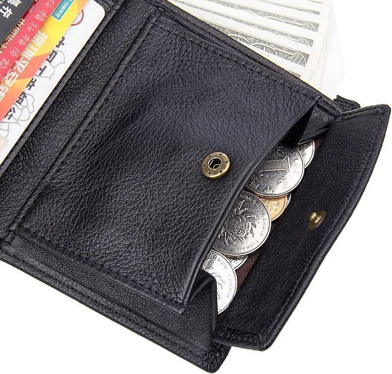 Гаманець Vintage 14598 шкіряний Чорний Київ - фото 3