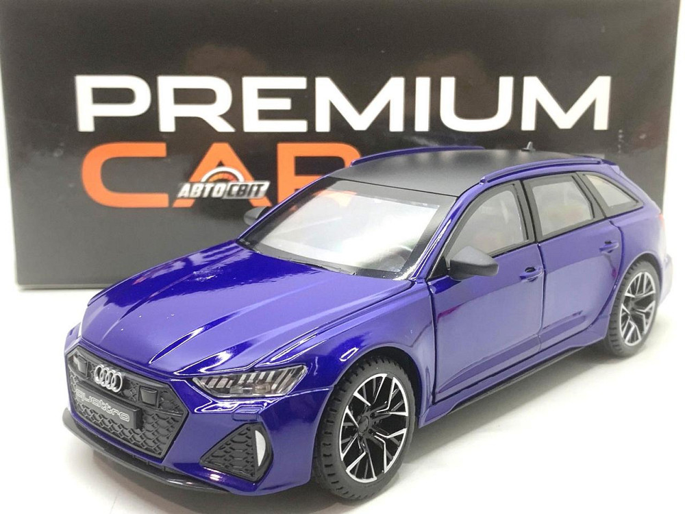 Машина Автосвіт Audi rs 6 інерційна відчиняються двері капот багажник 21см Синій (AP-2026) Чернігів - фото 6