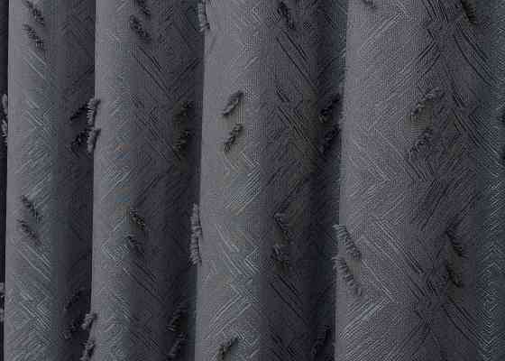 Шторна тканина Льон Букле колір антрацит 1885ш Київ