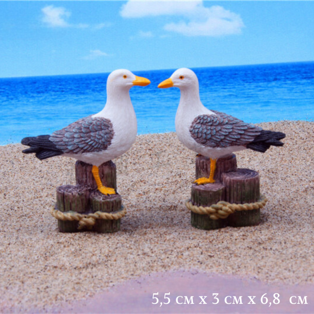 Декоративна фігурка Чайка для флорариуму, міні-саду, мікроландшафту, кашпо, рокарію, діорам Одеса - фото 4