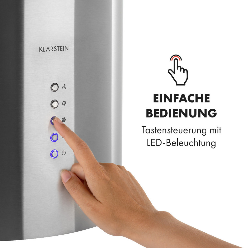 Острівна витяжка Beretta Ø35 см витяжка/рециркуляція 650 м3/год LED-фільтр з активованим вугіллям неіржавка Рівне - фото 5