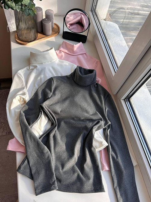 Жіночий теплий базовий гольф ангора на флісі Графіт, 42/46 Одеса - фото 6