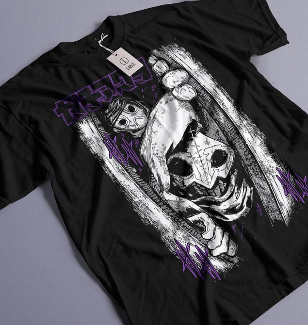 Футболка для хлопчика з аніме принтом Гакхіакута Томе Джапанесе Танкобон оверсайз (зріст від 165 до 180) Чорний AnimeJ0958m Дніпро - фото 1