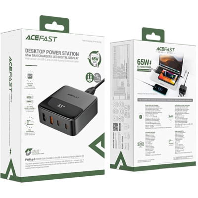 Зарядний пристрій Acefast 4xUSB 65W (2xUSB-C + 2xUSB-A) Gan Z6 Fast Charger (6974316283324) Вінниця - фото 2