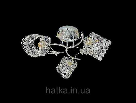 Люстра потолочная на 3 плафона VALESO 2407B/3 для спальни и кухни хром Киев
