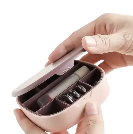 Маленькая дорожная шкатулка для украшений, мини-органайзер для украшений с зеркалом Коломия