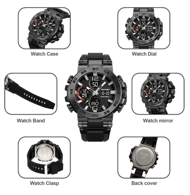 Часы наручные SKMEI 2499BK, BLACK, 11477 Днепр - изображение 2