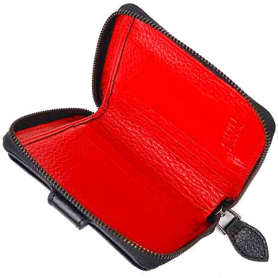 Стильне жіноче портмоне з натуральної шкіри CANPELLINI 21490 Чорне Київ