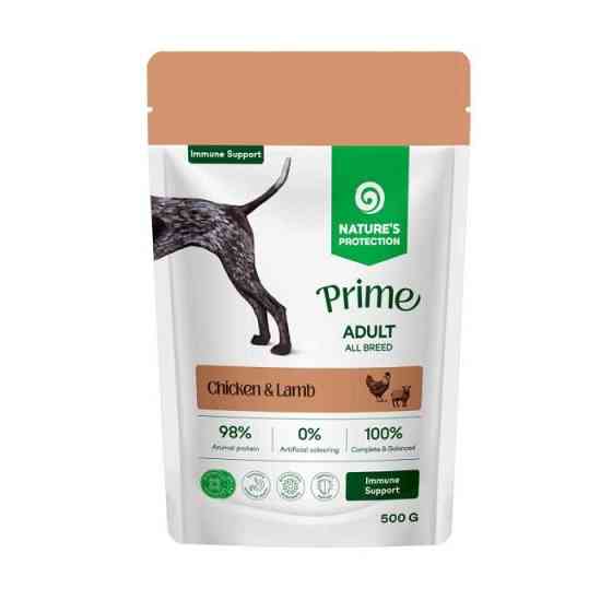 Nature's Protection Prime Immunity Support Adult Dogs Chicken and Lamb Вологий корм для собак для зміцнення імунітету з куркою і ягням, 500 г Київ