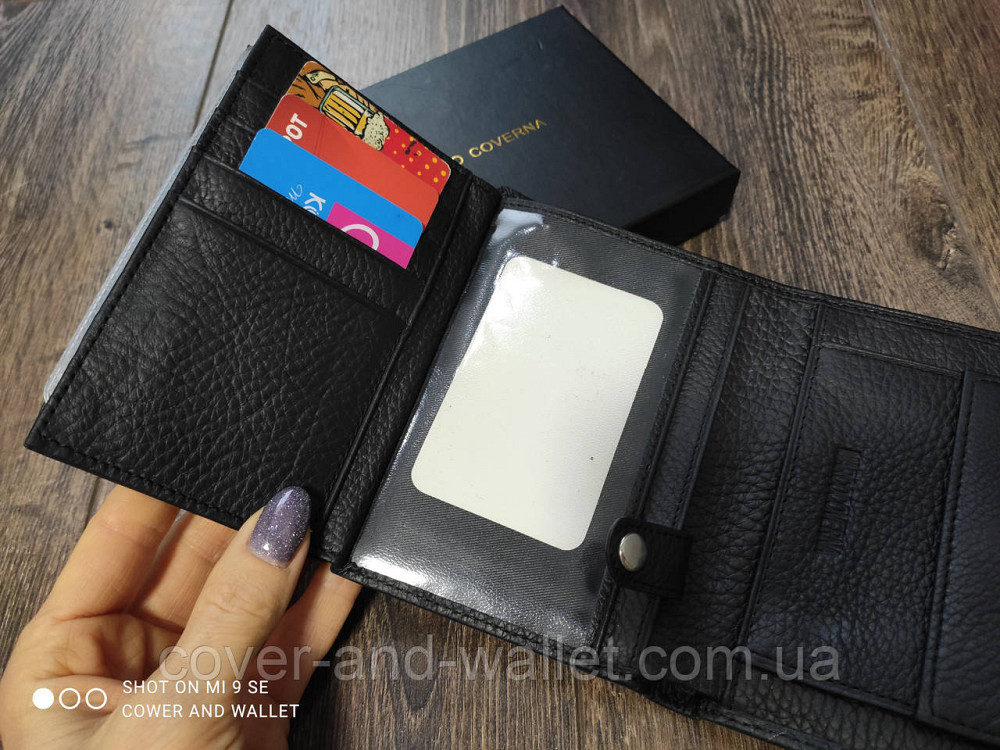 Мужской кожаный кошелек для денег и документов Marco Coverna M1 Киев - изображение 6