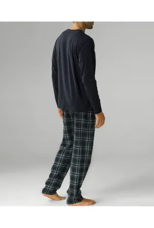 Чоловіча піжама (довгі штани, довгий рукав) 100% Бавовна Atlantic NMP-375 Київ