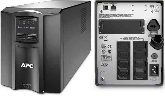 ДБЖ APC Smart-UPS 1500VA LCD, Lin.int., AVR, 8 x IEC, SmartSlot, USB, RJ-45, метал (SMT 1500I) Чорний Харьков