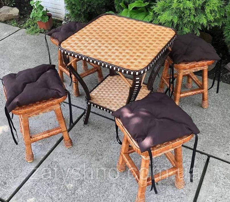 Набор мебели из лозы с табуретками Киев - изображение 4