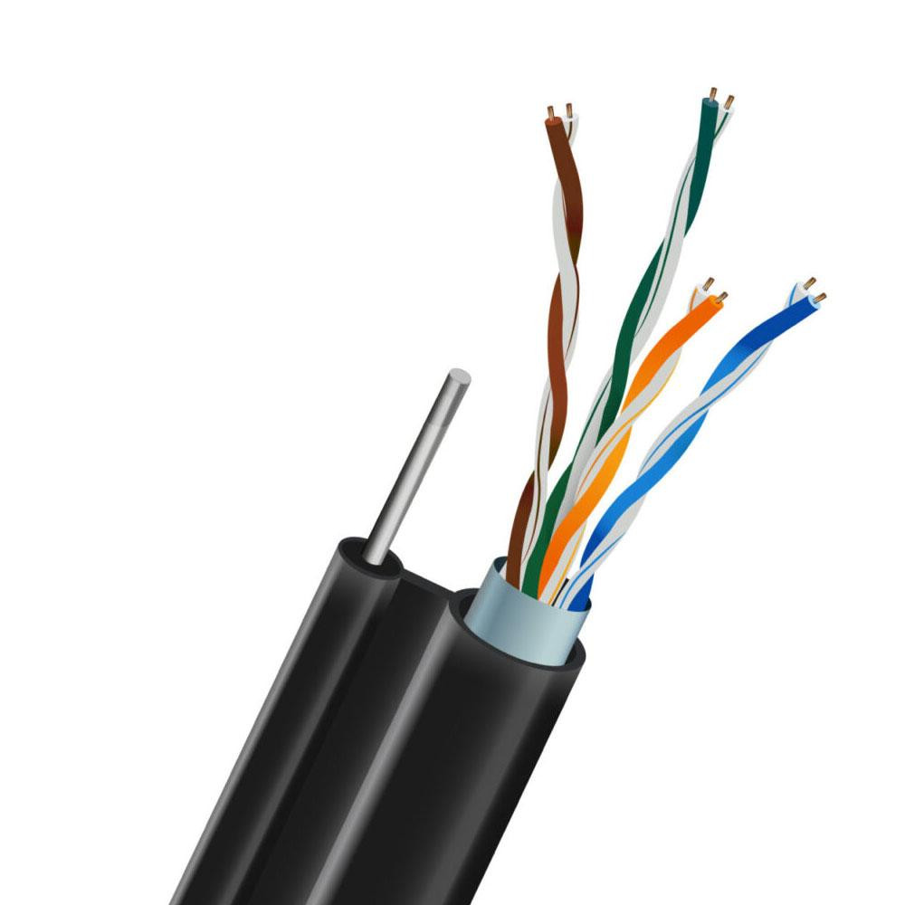 Кабель вита пара FTP CAT5E CU 0.51 LDPE Outdoor з монолітним дротом 1x1.2mm Kraft 305m (33-00057) Киев - изображение 1