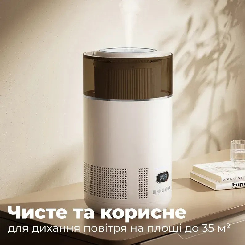 Очищувач повітря 3-в-1 Doctor-101 Omphal зі зволожувачем повітря та УФ-лампою Дніпро - фото 4