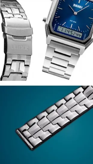 Наручний чоловічий годинник Skmei 1220 Tango Сріблястий з синім Вінниця - фото 5