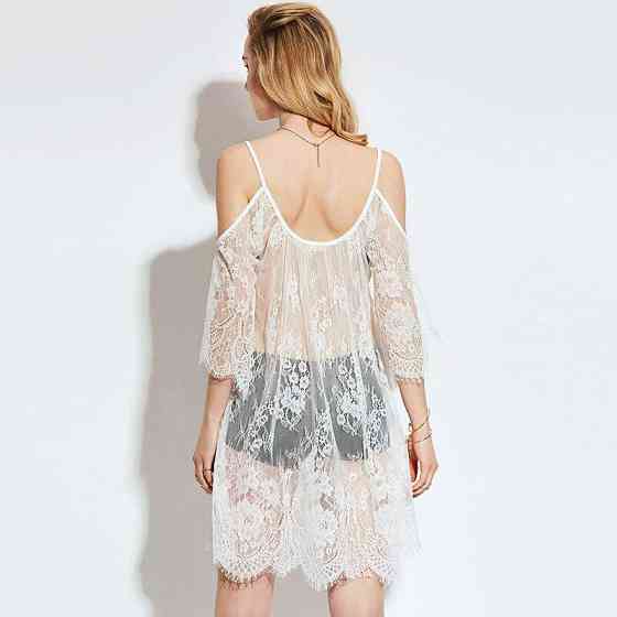 Пляжная прозрачная туника белый Киев