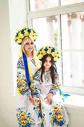 Жіноча сукня з узором Волошки на синьому Кривий Ріг