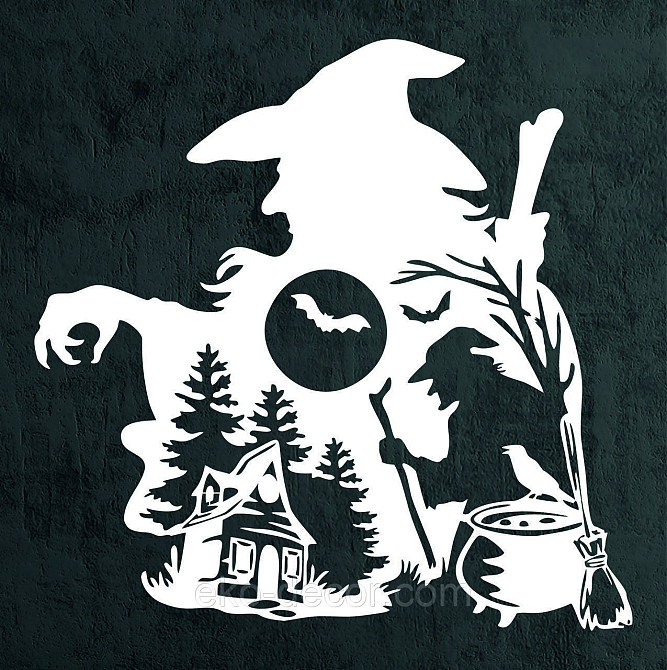 Декоративное настенное Панно «Хеллоуин», Декор на стену 50*50 см, Белый Киев - изображение 7