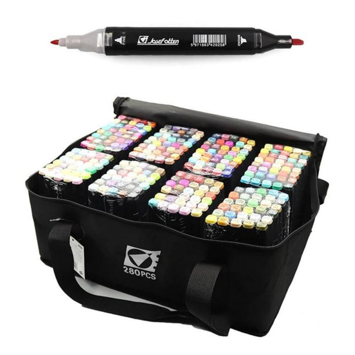 Набір скетч-маркерів двосторонніх ST40665 в наборі 280 штук Вінниця - фото 1