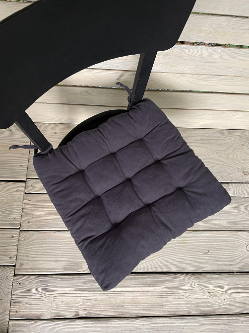 Подушка для стільців (40x40х5 см) Decorator Sparta колір графітовий 84-073 Київ - фото 3