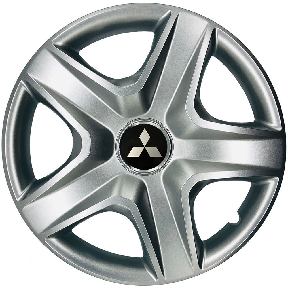 Автомобільні модельні ковпаки R13 Mitsubishi 101 4шт, SJS, сріблясті Київ - фото 1