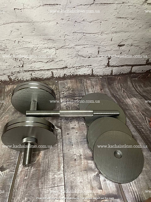 Гантелі набірні 2 по 12 кг Гантелі, гирі, штанги та диски металеві без покриття Київ - фото 4