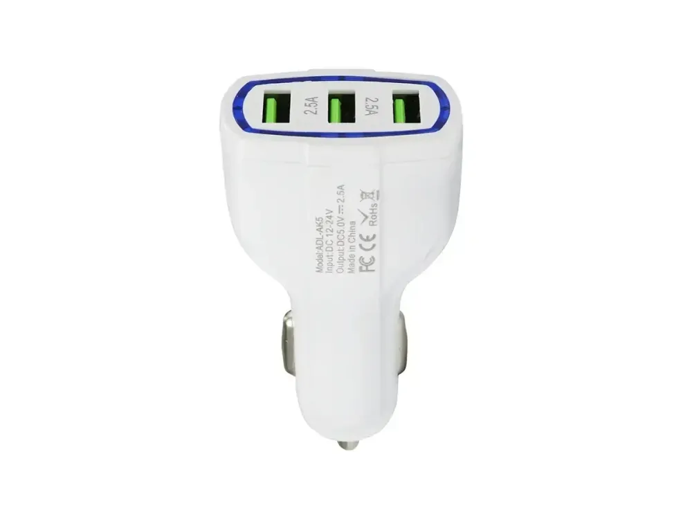 Зарядний пристрій автомобільний 12В 2,5А QC3.0 з 3 USB портами ADL-AK5 для швидкого заряджання гаджетів Одеса - фото 9