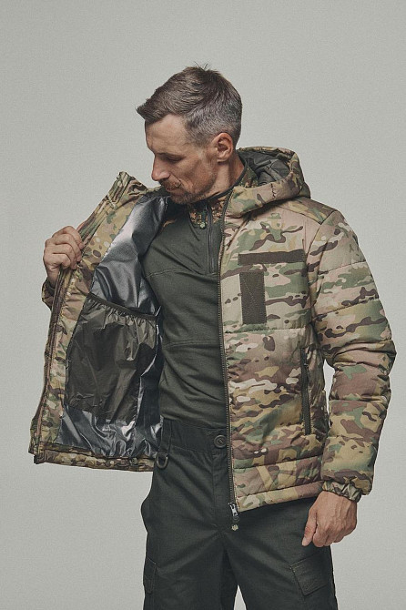 Зимова військова водонепроникна чоловіча зимова куртка -25 Omni-Heat з капюшоном зимова тепла куртка мультикам WAR Львів - фото 4