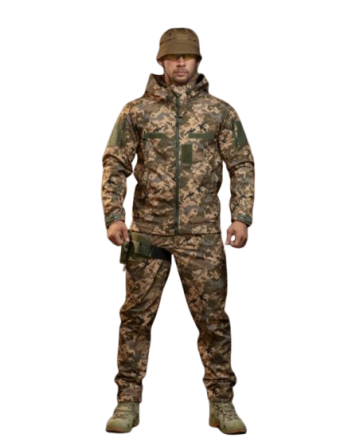 Демісезонний тактичний костюм Cофтшел Softshell Rocket НП4862 (Піксель) XL Вінниця